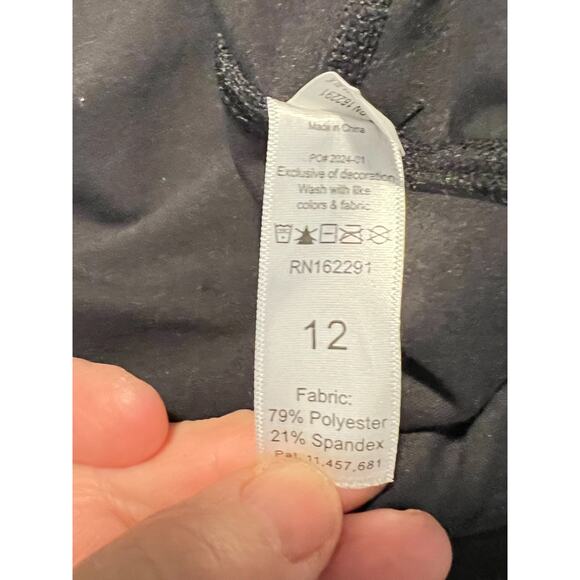 Sweetflexx EUC Black Full Length High Rise Resistance Leggings Size 12 - Picture 6 of 7